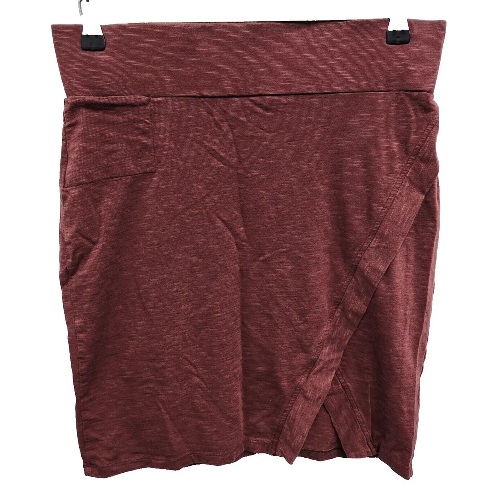Toad & Co Mini Skirt Womens Small Maroon Tulip Hem Active Athleasure Casual
